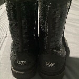 Black sequin Ugg boots